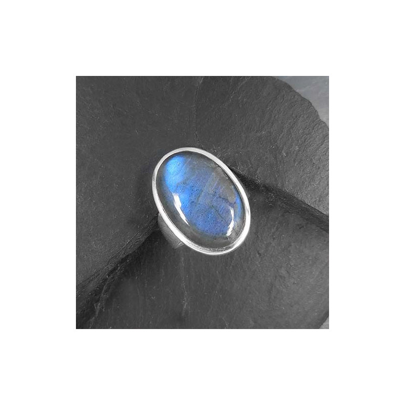 Labradorit Ring Blau