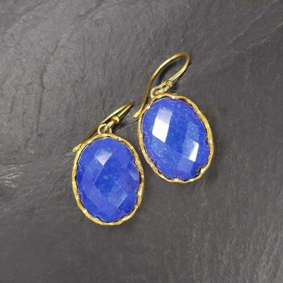 Lapis Lazuli Ohrringe Vergoldet