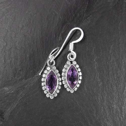 Amethyst Ohrringe Navette