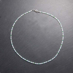 Perlenkette mit Calcit und Chrysopras