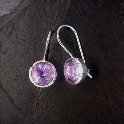 Amethyst Ohrringe Rund