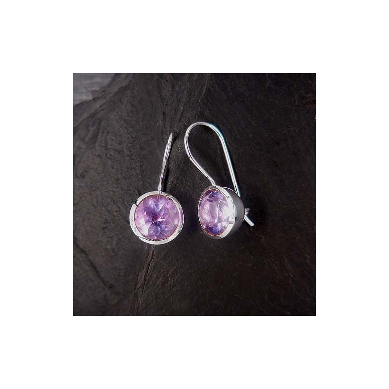 Amethyst Ohrringe Rund