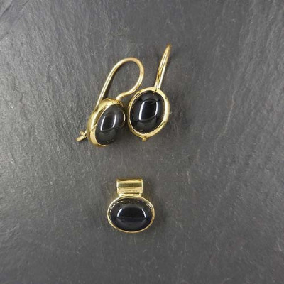 Onyx Set Vergoldet