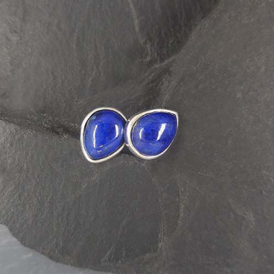 Lapis Lazuli Ohrstecker Eckig