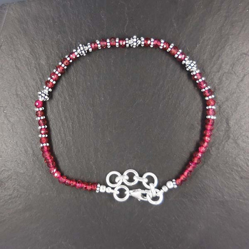 Granat Armband Perlen