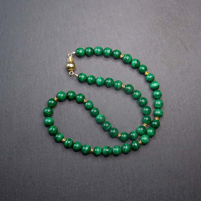 Keshiperlenkette graubraun