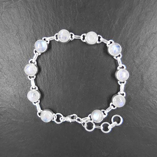 Mondstein Armband Rund