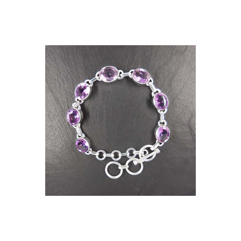 Amethyst Armband Oval Facettiert