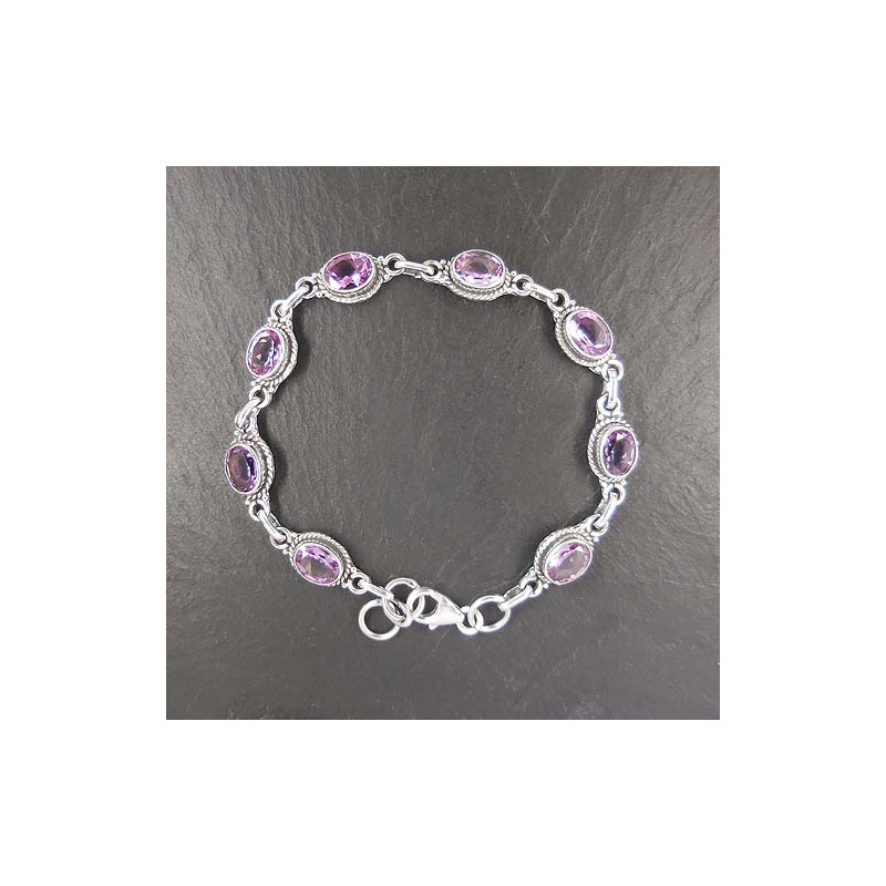 Amethyst - Armband Oval Facettiert