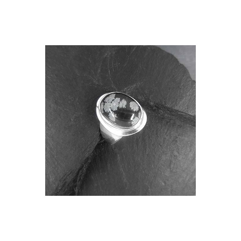 Schneeflockenobsidian Ring