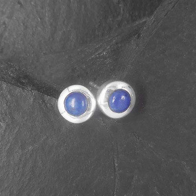 Lapis Lazuli - Ohrstecker Rund