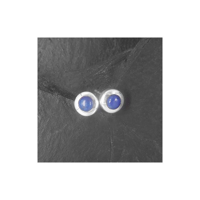 Lapis Lazuli - Ohrstecker Rund