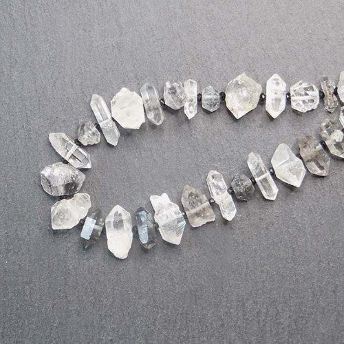 Turmalinquarz Kette mit schwarzem Spinell