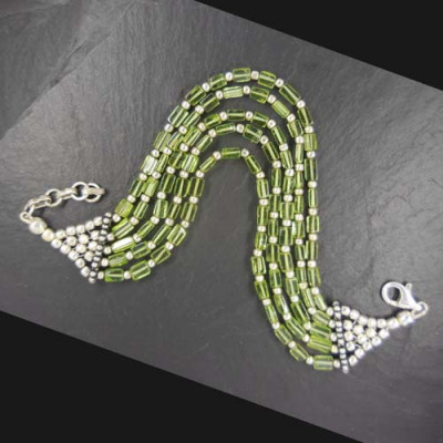 Peridot Armband 5-reihig