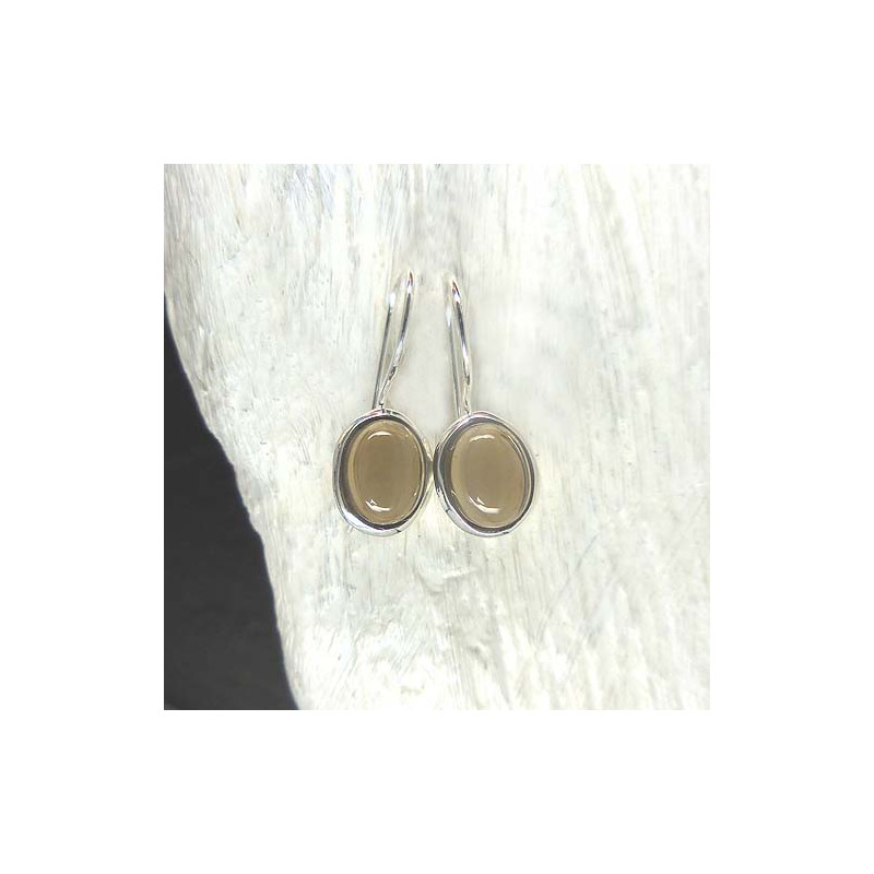 Rauchquarz Ohrringe Cabochon