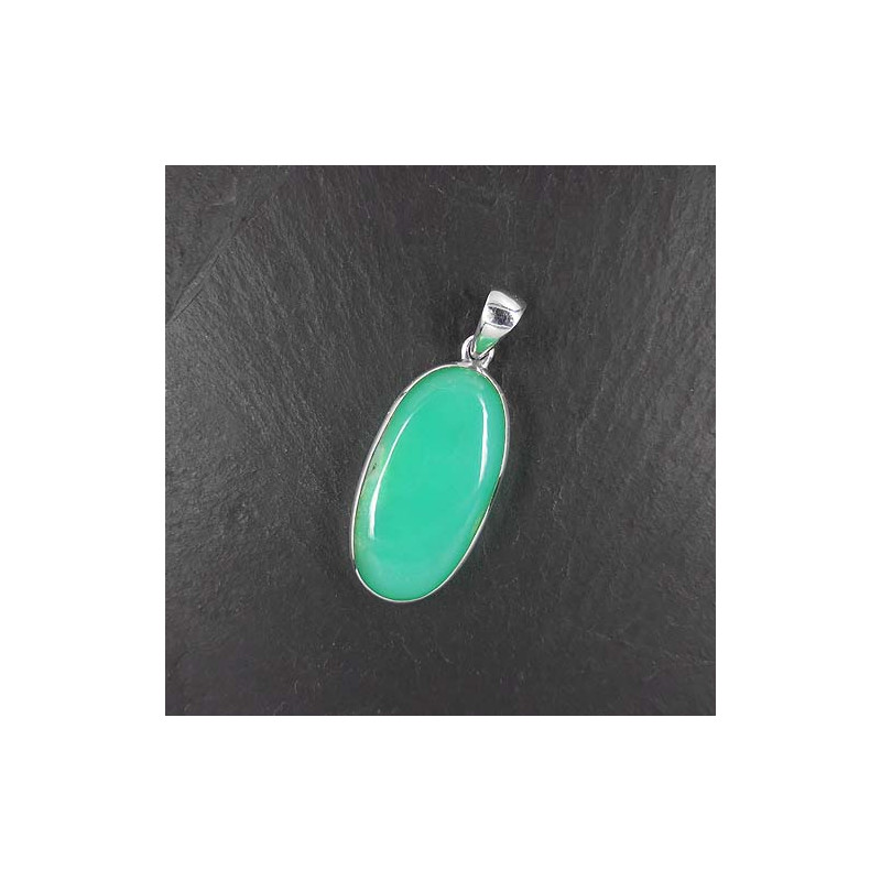 Chrysopras Anhänger Oval  (S10)