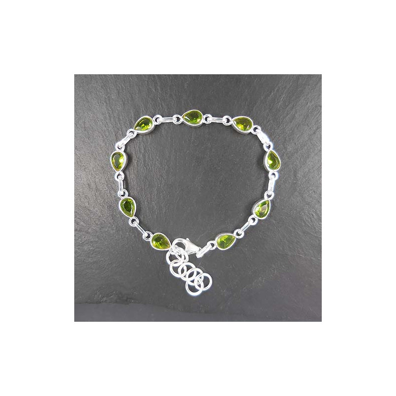 Peridot Armband Tropfen Facettiert