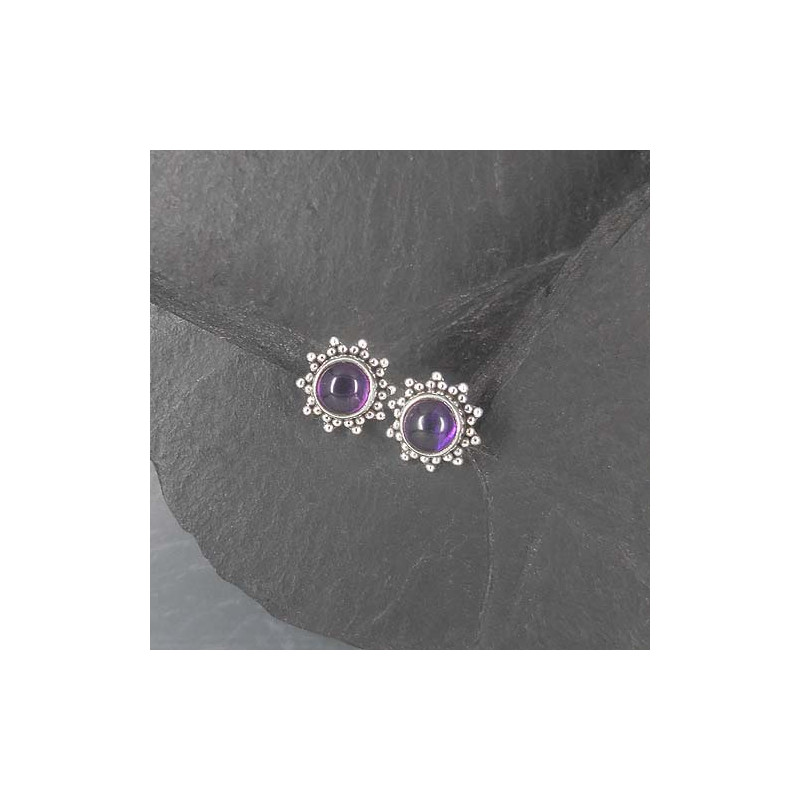 Amethyst-Ohrstecker Stern