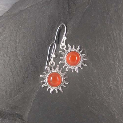 Karneol Ohrringe Sonne