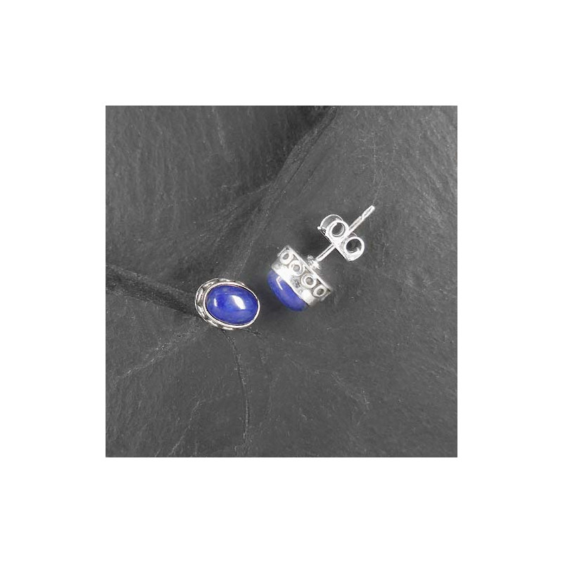 Lapis-Lazuli Ohrstecker Oval
