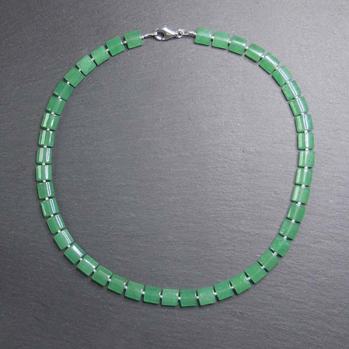 Aventurin Kette mit Silber
