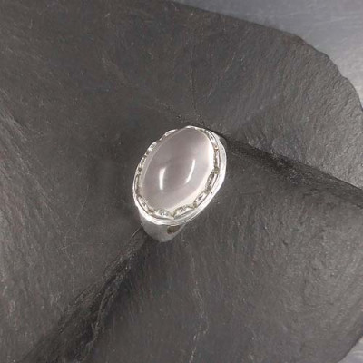 Rosenquarz Ring Queroval