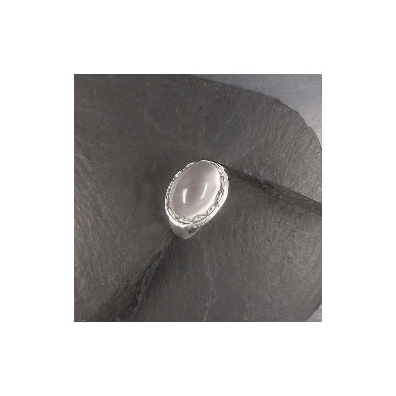 Rosenquarz Ring Queroval