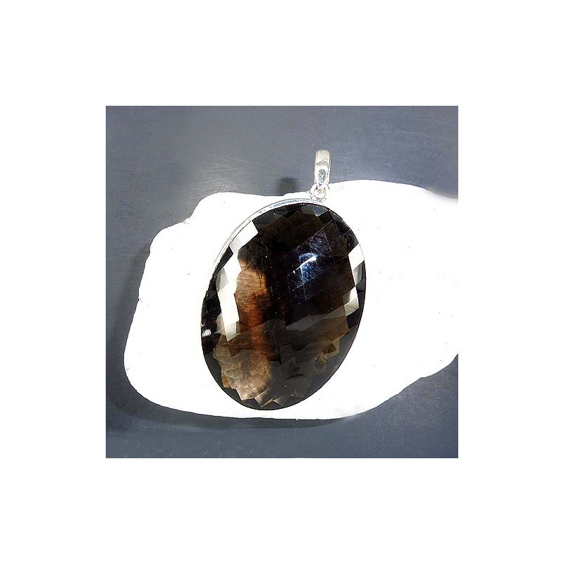 Rauchquarz Anhänger Oval