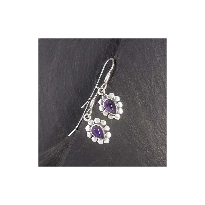 Amethyst-Ohrringe Tropfen