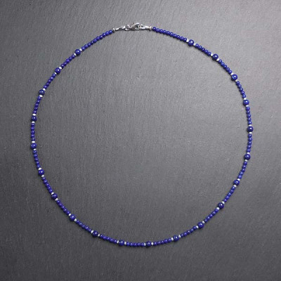 Lapis Lazuli Kette mit Süßwasserperlen
