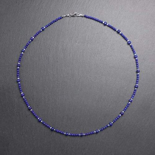 Lapis Lazuli Kette mit Süßwasserperlen