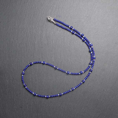 Lapis Lazuli Kette mit Süßwasserperlen