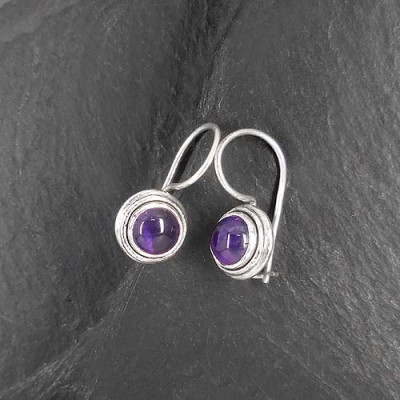 Amethyst Ohrringe Rund