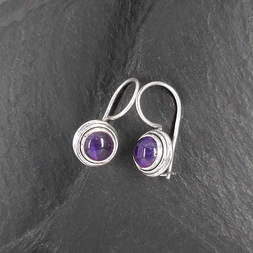 Amethyst Ohrringe Rund