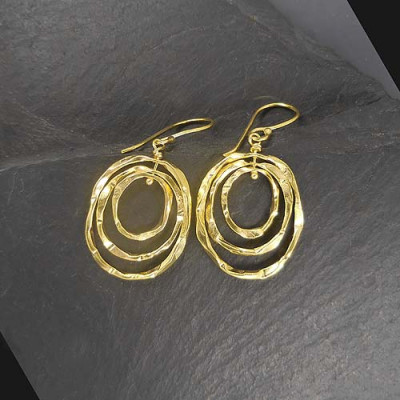 Silberohrringe Ringe vergoldet