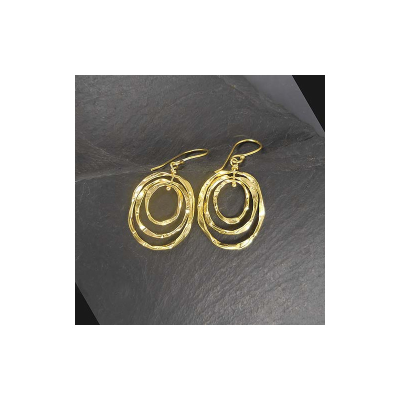 Silberohrringe Ringe vergoldet
