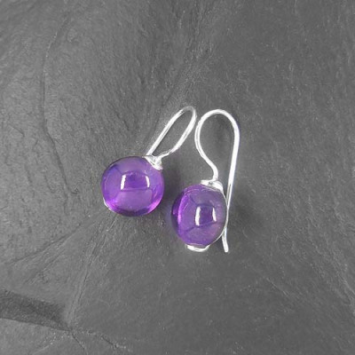 Amethyst Ohringe Rund