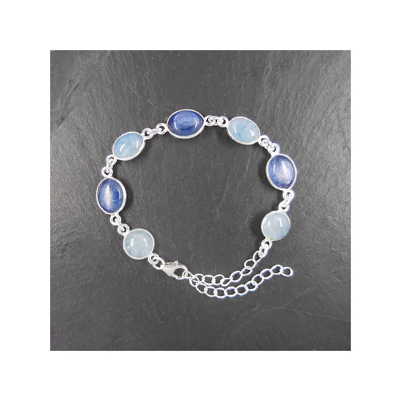Aquamarin Armband mit Kyanit
