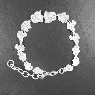 Silberarmband Plättchen Flach