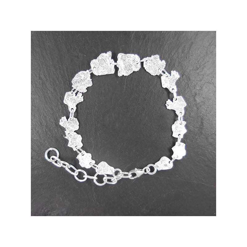 Silberarmband Plättchen Flach