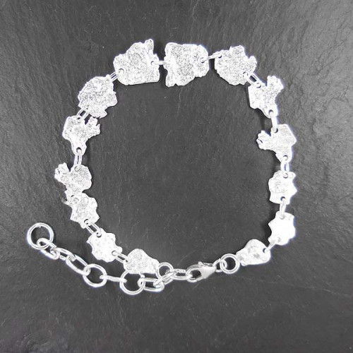 Silberarmband Plättchen Flach