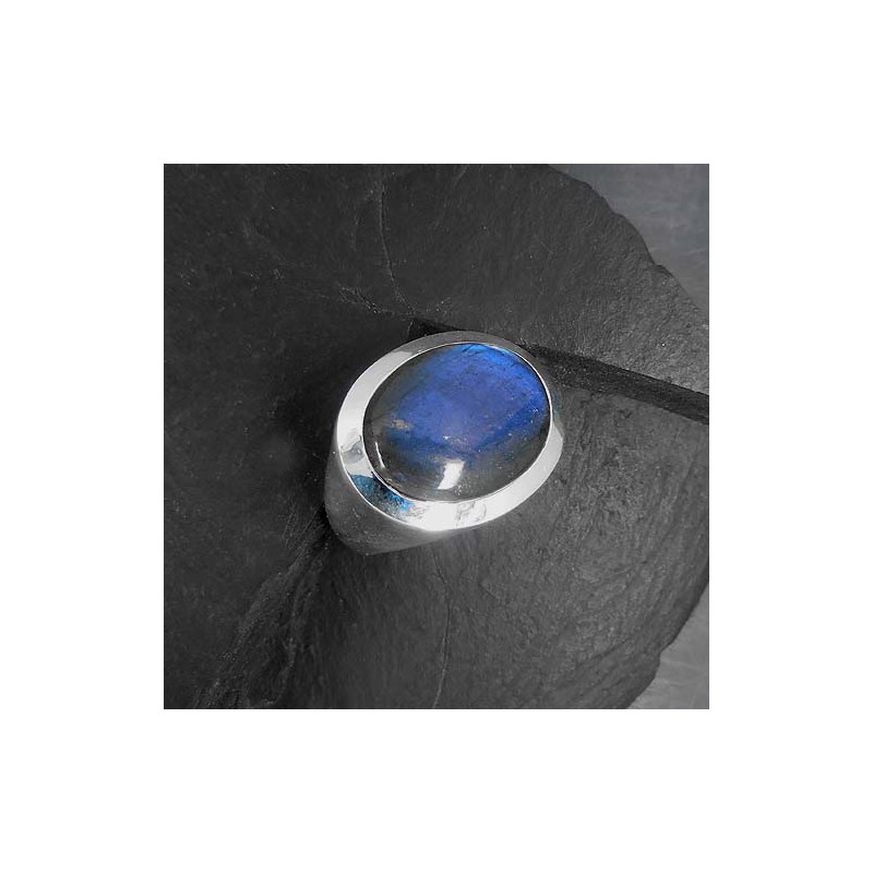 Labradorit Ring Queroval