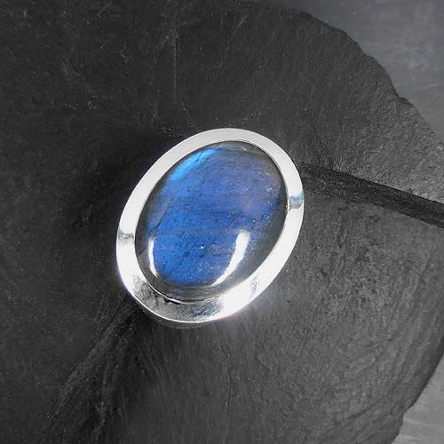 Labradorit Ring Queroval