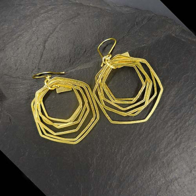 Silberohrringe Ringe Vergoldet