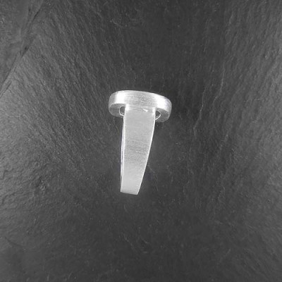 Grau-Rosa Mondstein Ring Eckig