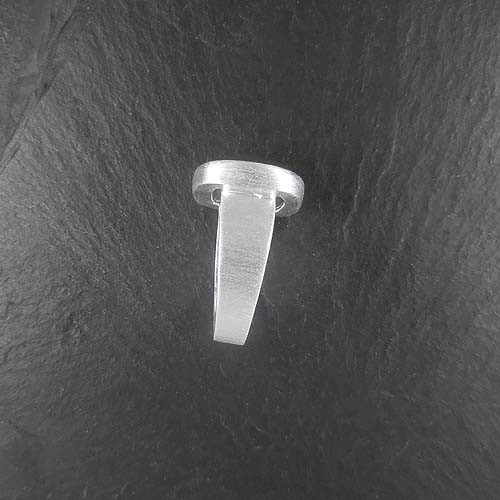 Grau-Rosa Mondstein Ring Eckig