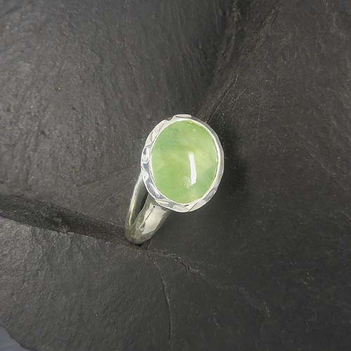 Prehnit Ring Oval
