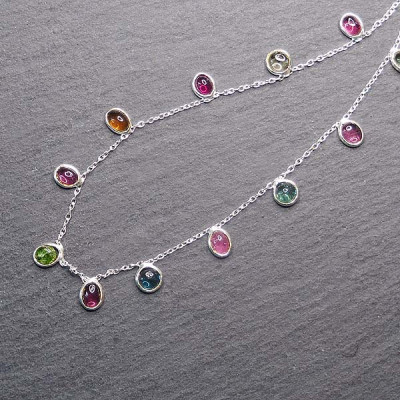 Turmalin Collier Silber