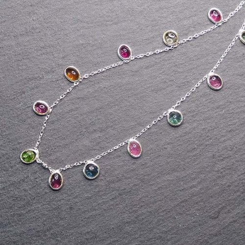 Turmalin Collier Silber