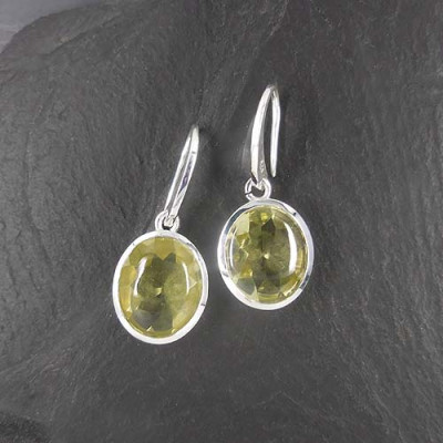 Lemon Citrin Ohrringe Oval